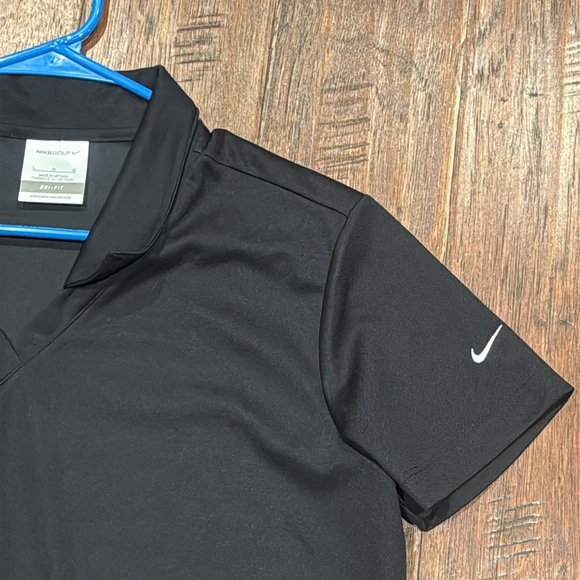 Large FEDEX RACING Nike Golf Black Dri-FIT Polo - Picture 5 of 8